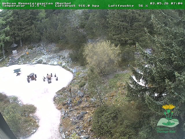 Archiv Foto Webcam Oberhof - Blick in den Rennsteiggarten