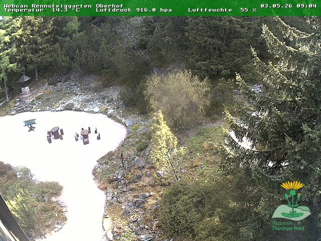 Archiv Foto Webcam Oberhof - Blick in den Rennsteiggarten