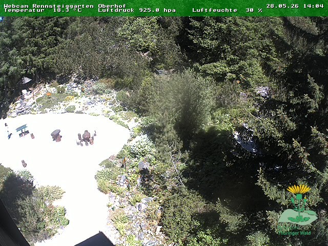 Archiv Foto Webcam Oberhof - Blick in den Rennsteiggarten