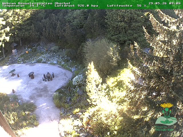 Archiv Foto Webcam Oberhof - Blick in den Rennsteiggarten