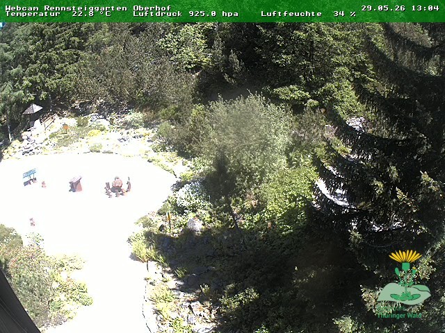Archiv Foto Webcam Oberhof - Blick in den Rennsteiggarten