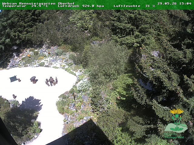 Archiv Foto Webcam Oberhof - Blick in den Rennsteiggarten