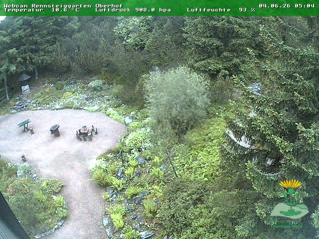 Archiv Foto Webcam Oberhof - Blick in den Rennsteiggarten