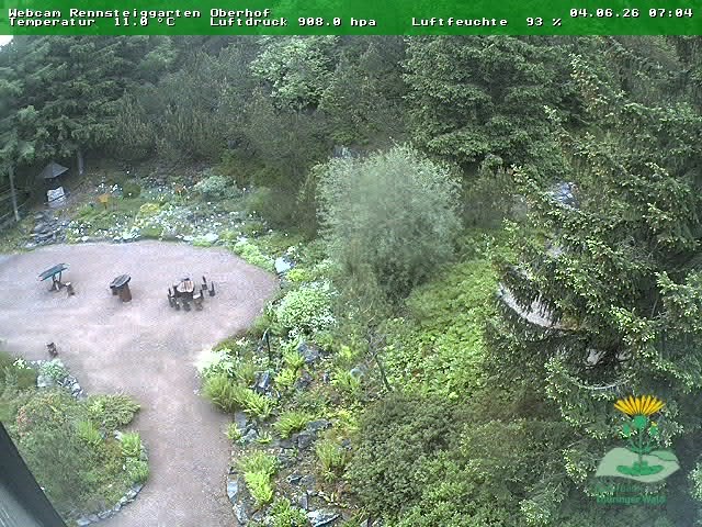 Archiv Foto Webcam Oberhof - Blick in den Rennsteiggarten