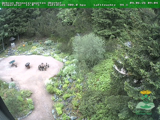 Archiv Foto Webcam Oberhof - Blick in den Rennsteiggarten