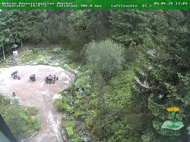 Archiv Foto Webcam Oberhof - Blick in den Rennsteiggarten