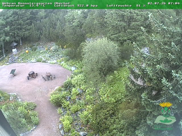 Archiv Foto Webcam Oberhof - Blick in den Rennsteiggarten