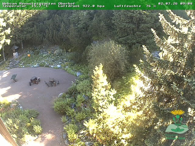 Archiv Foto Webcam Oberhof - Blick in den Rennsteiggarten