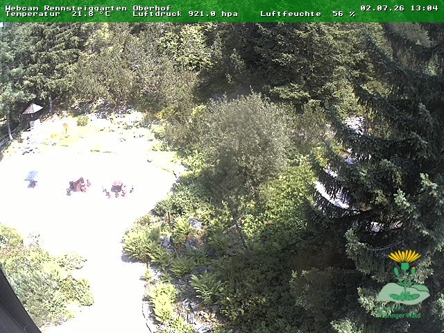 Archiv Foto Webcam Oberhof - Blick in den Rennsteiggarten