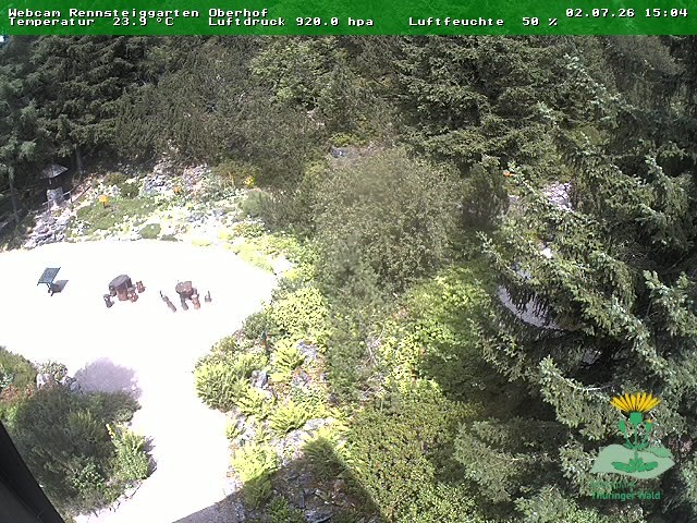 Archiv Foto Webcam Oberhof - Blick in den Rennsteiggarten