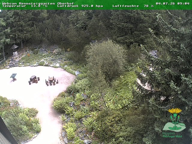 Archiv Foto Webcam Oberhof - Blick in den Rennsteiggarten