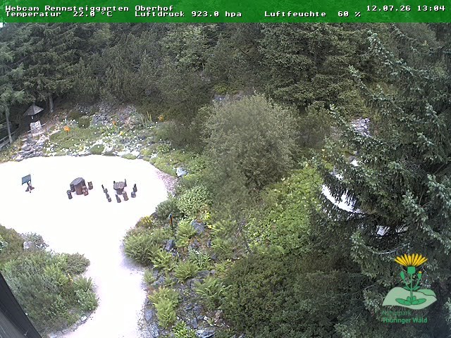 Archiv Foto Webcam Oberhof - Blick in den Rennsteiggarten