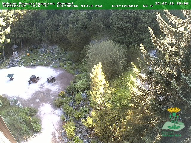 Archiv Foto Webcam Oberhof - Blick in den Rennsteiggarten