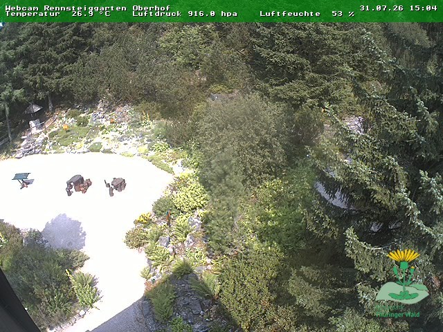 Archiv Foto Webcam Oberhof - Blick in den Rennsteiggarten