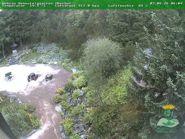 Archiv Foto Webcam Oberhof - Blick in den Rennsteiggarten