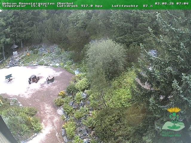 Archiv Foto Webcam Oberhof - Blick in den Rennsteiggarten