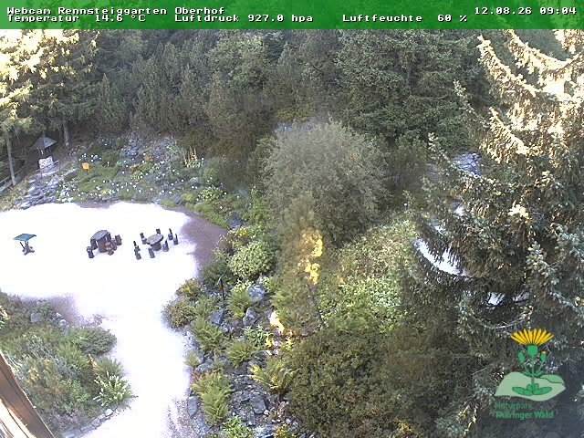 Archiv Foto Webcam Oberhof - Blick in den Rennsteiggarten