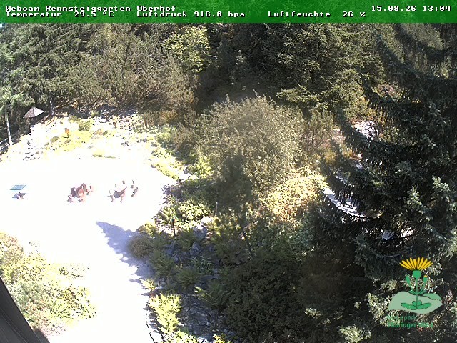 Archiv Foto Webcam Oberhof - Blick in den Rennsteiggarten