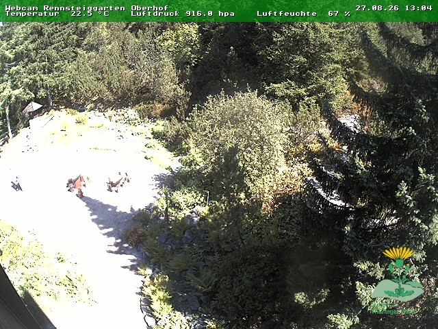 Archiv Foto Webcam Oberhof - Blick in den Rennsteiggarten