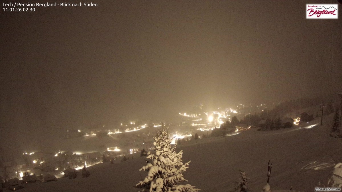 Archived image Webcam Lech am Arlberg - Guesthouse Bergland