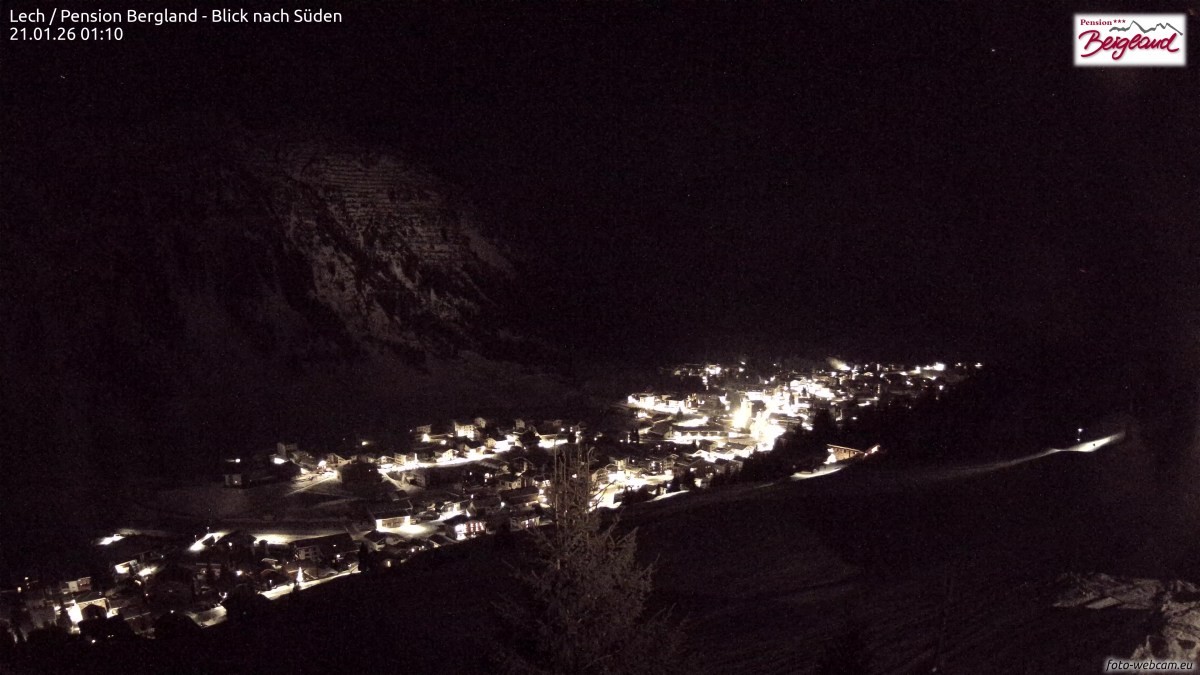 Archived image Webcam Lech am Arlberg - Guesthouse Bergland