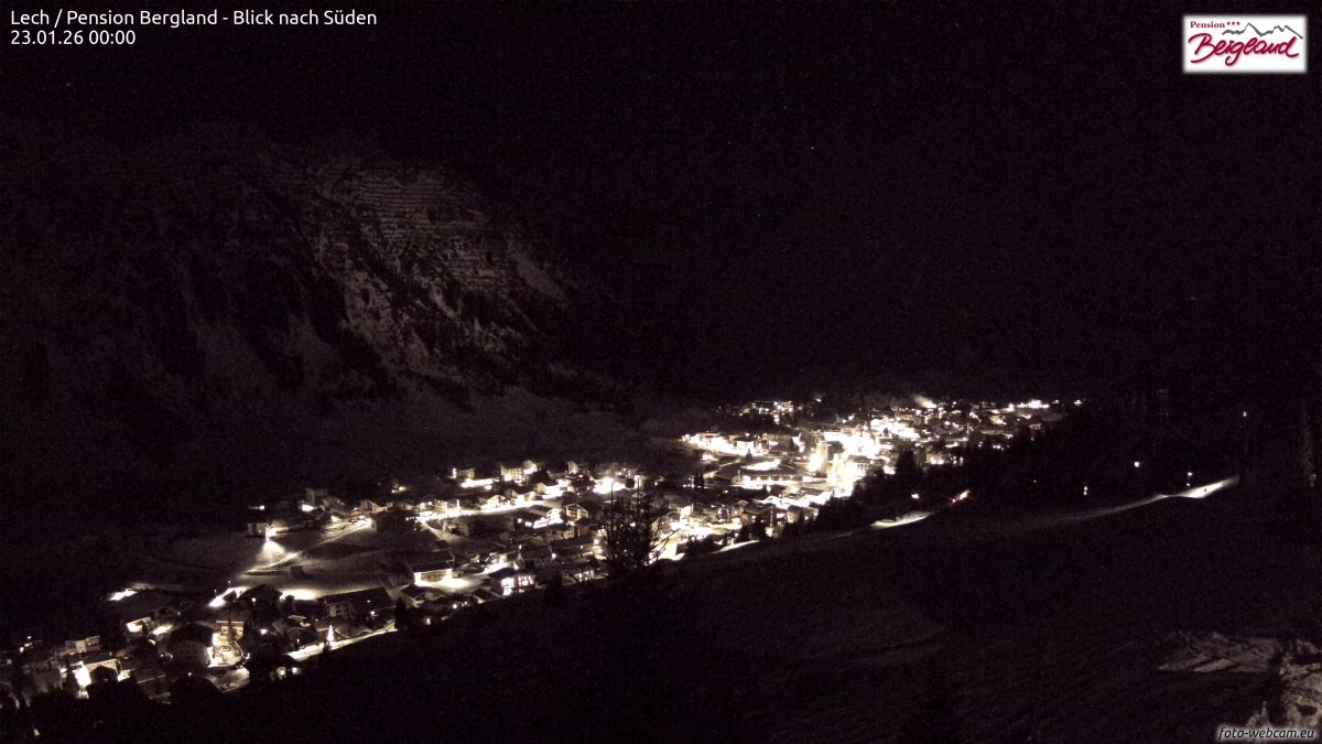 Archived image Webcam Lech am Arlberg - Guesthouse Bergland