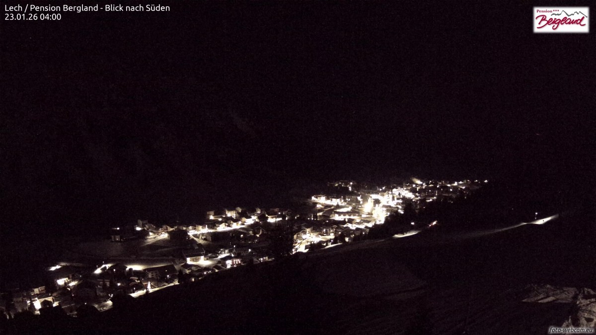 Archived image Webcam Lech am Arlberg - Guesthouse Bergland