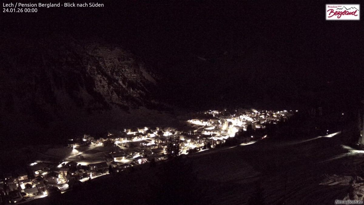 Archived image Webcam Lech am Arlberg - Guesthouse Bergland