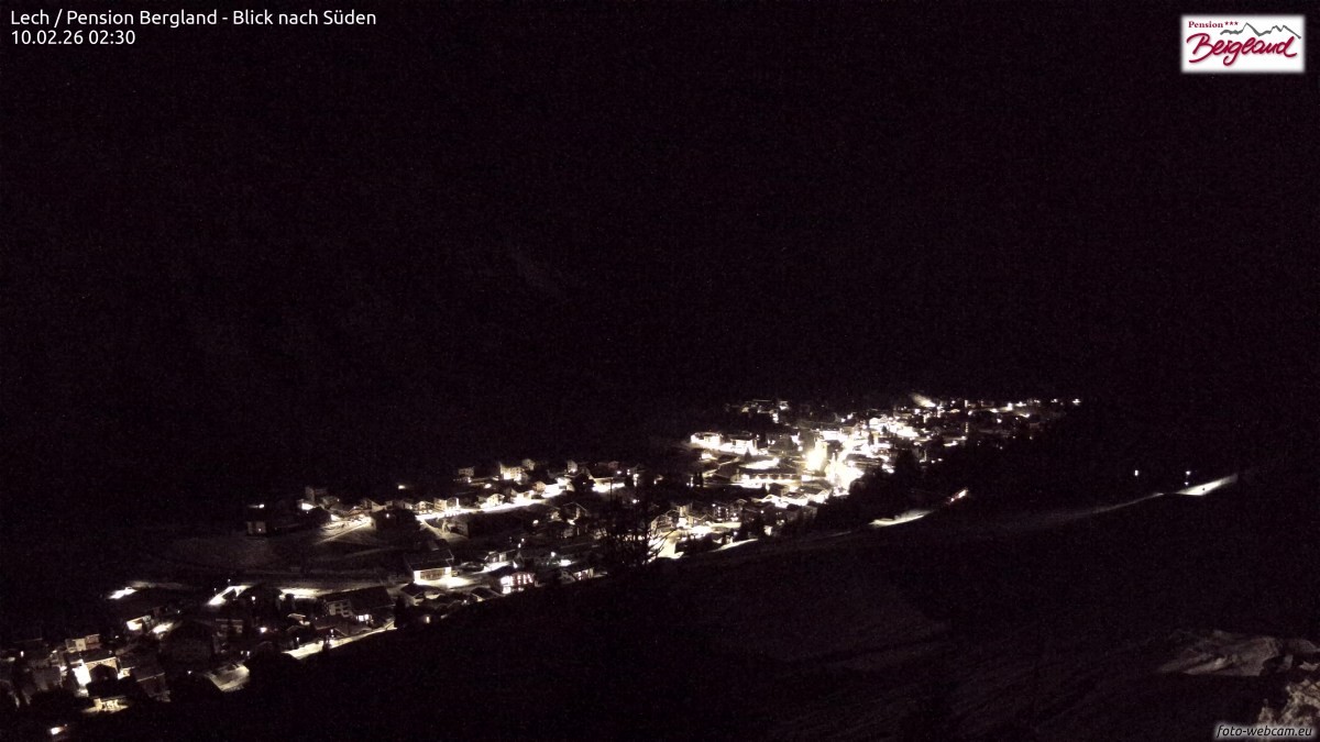 Archived image Webcam Lech am Arlberg - Guesthouse Bergland