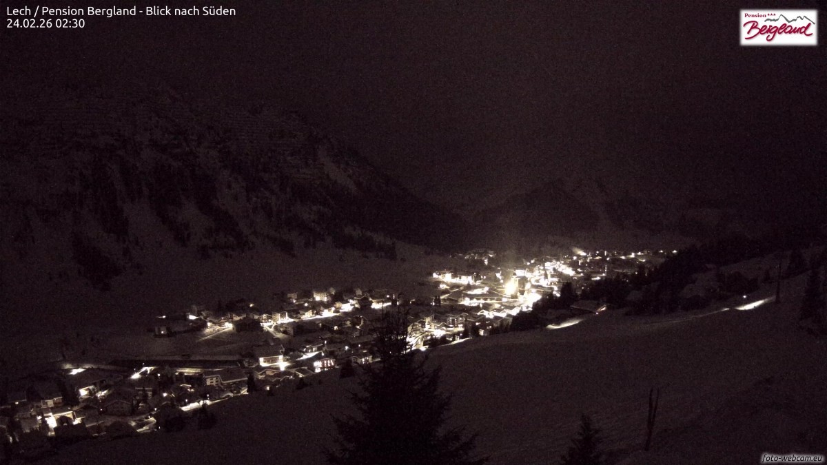 Archived image Webcam Lech am Arlberg - Guesthouse Bergland