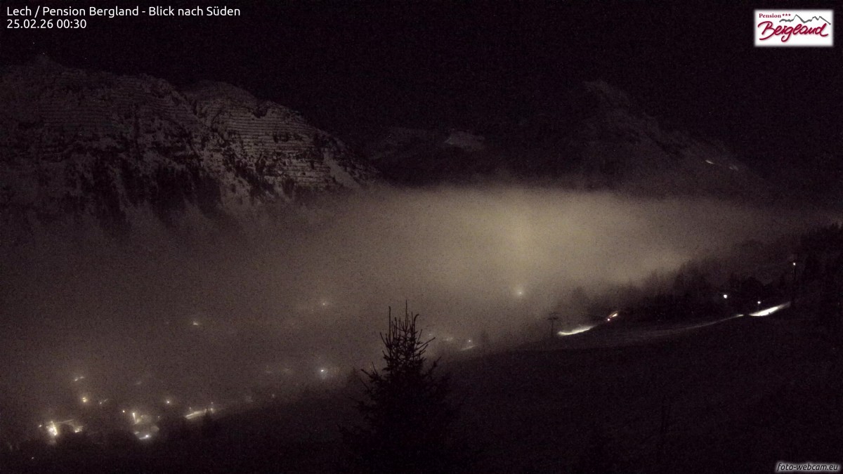 Archived image Webcam Lech am Arlberg - Guesthouse Bergland