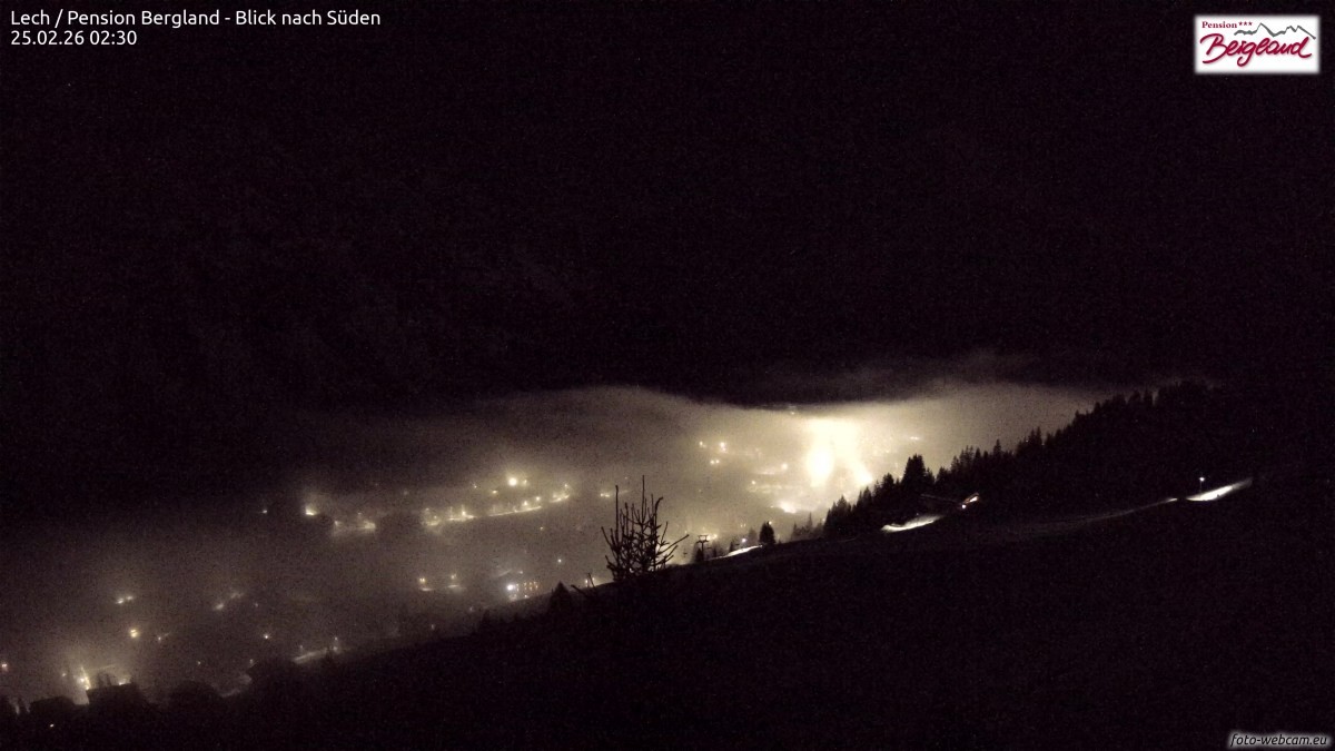 Archived image Webcam Lech am Arlberg - Guesthouse Bergland