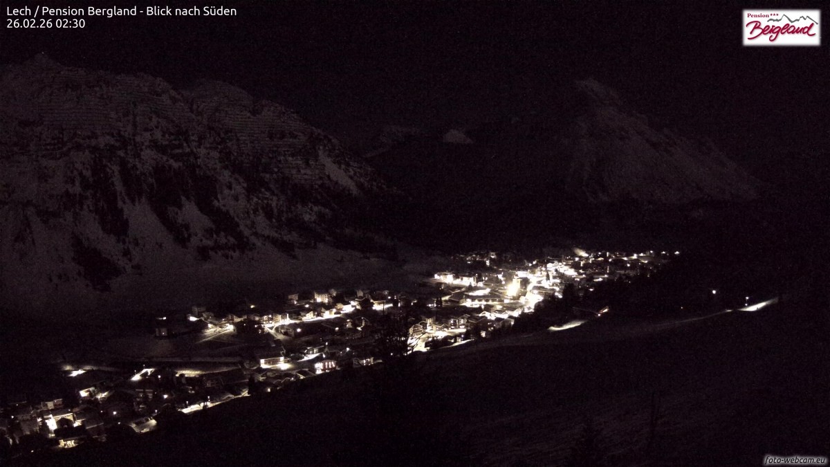 Archived image Webcam Lech am Arlberg - Guesthouse Bergland