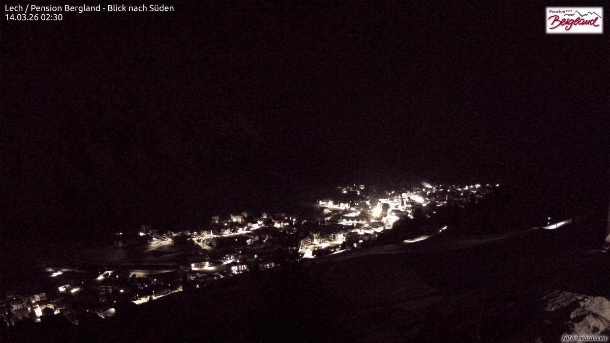 Archived image Webcam Lech am Arlberg - Guesthouse Bergland