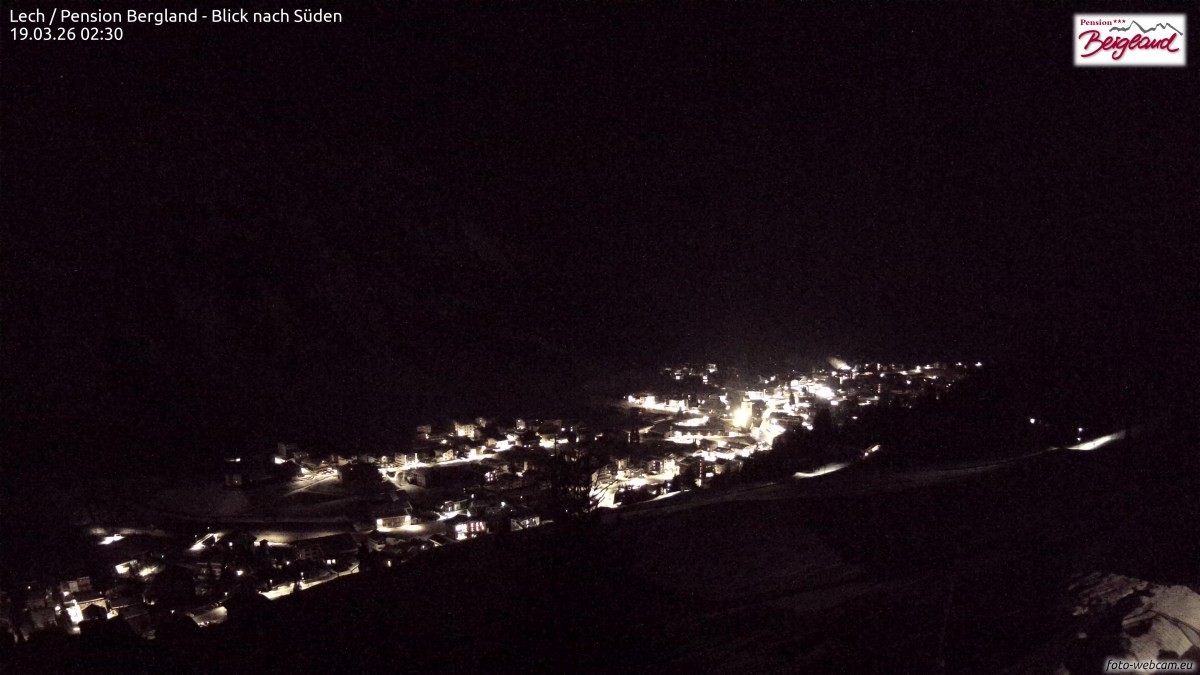 Archived image Webcam Lech am Arlberg - Guesthouse Bergland