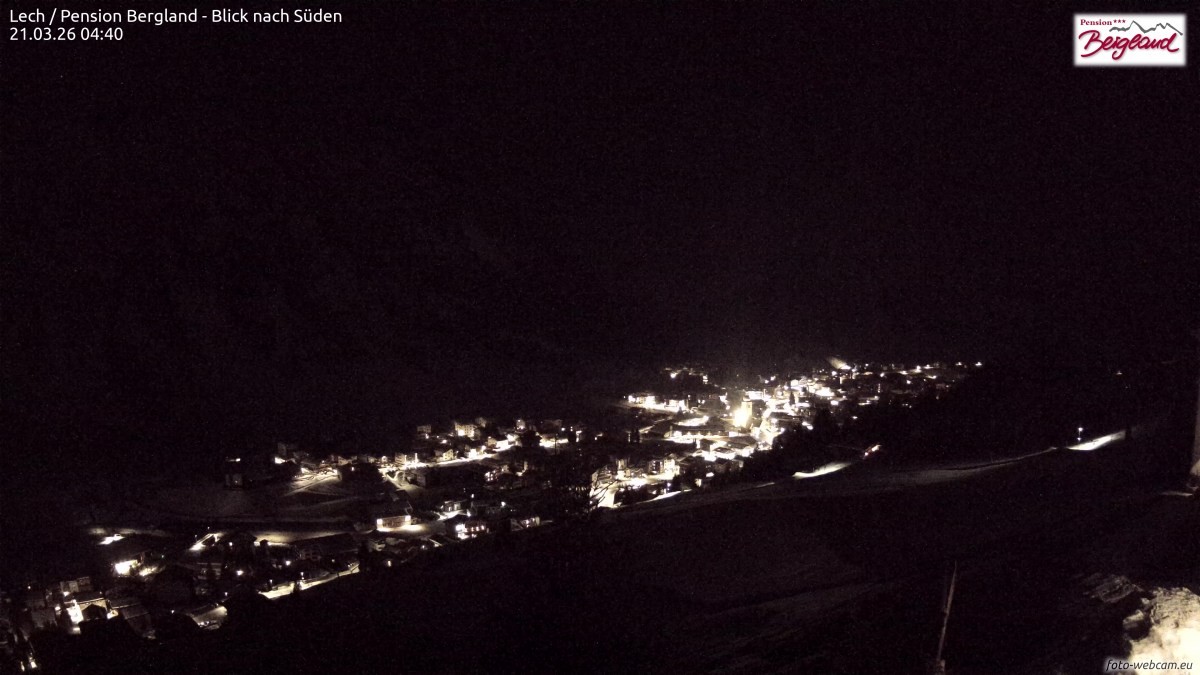 Archived image Webcam Lech am Arlberg - Guesthouse Bergland