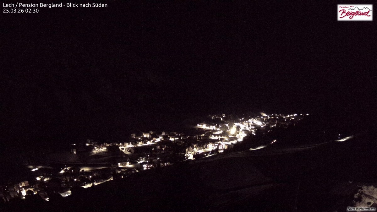 Archived image Webcam Lech am Arlberg - Guesthouse Bergland