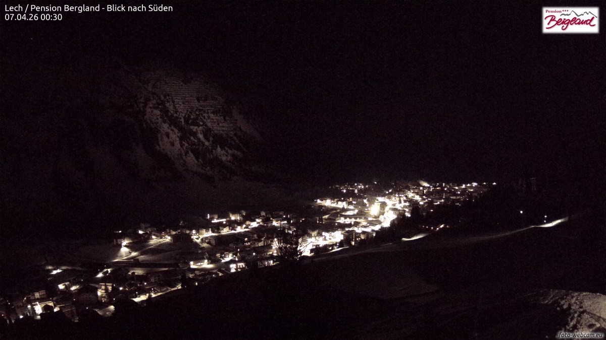 Archived image Webcam Lech am Arlberg - Guesthouse Bergland