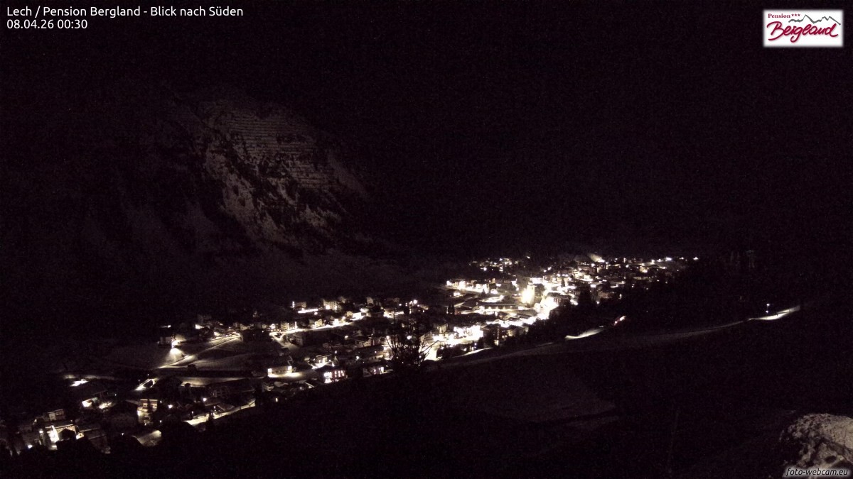 Archived image Webcam Lech am Arlberg - Guesthouse Bergland