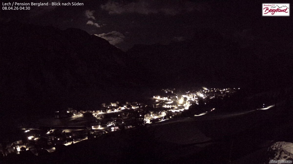 Archived image Webcam Lech am Arlberg - Guesthouse Bergland