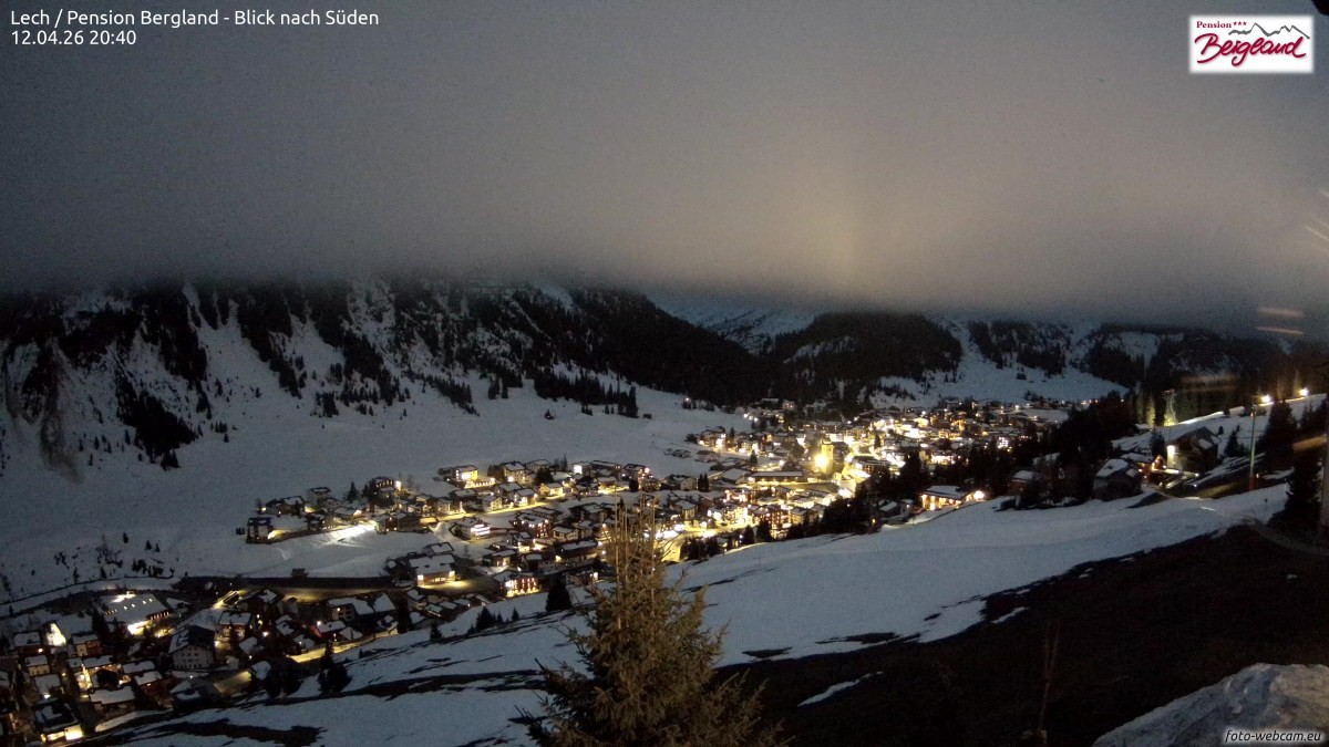 Archived image Webcam Lech am Arlberg - Guesthouse Bergland