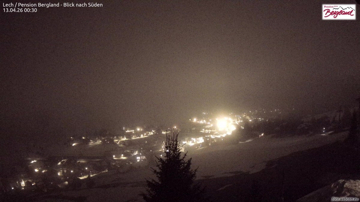 Archived image Webcam Lech am Arlberg - Guesthouse Bergland