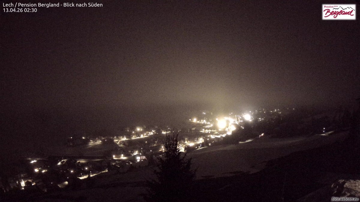 Archived image Webcam Lech am Arlberg - Guesthouse Bergland