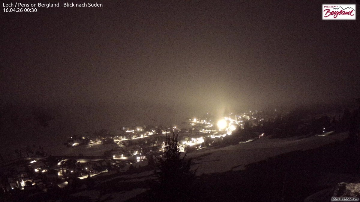 Archived image Webcam Lech am Arlberg - Guesthouse Bergland