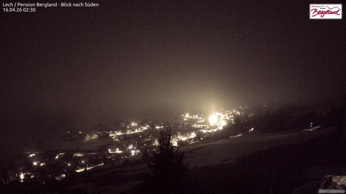 Archived image Webcam Lech am Arlberg - Guesthouse Bergland