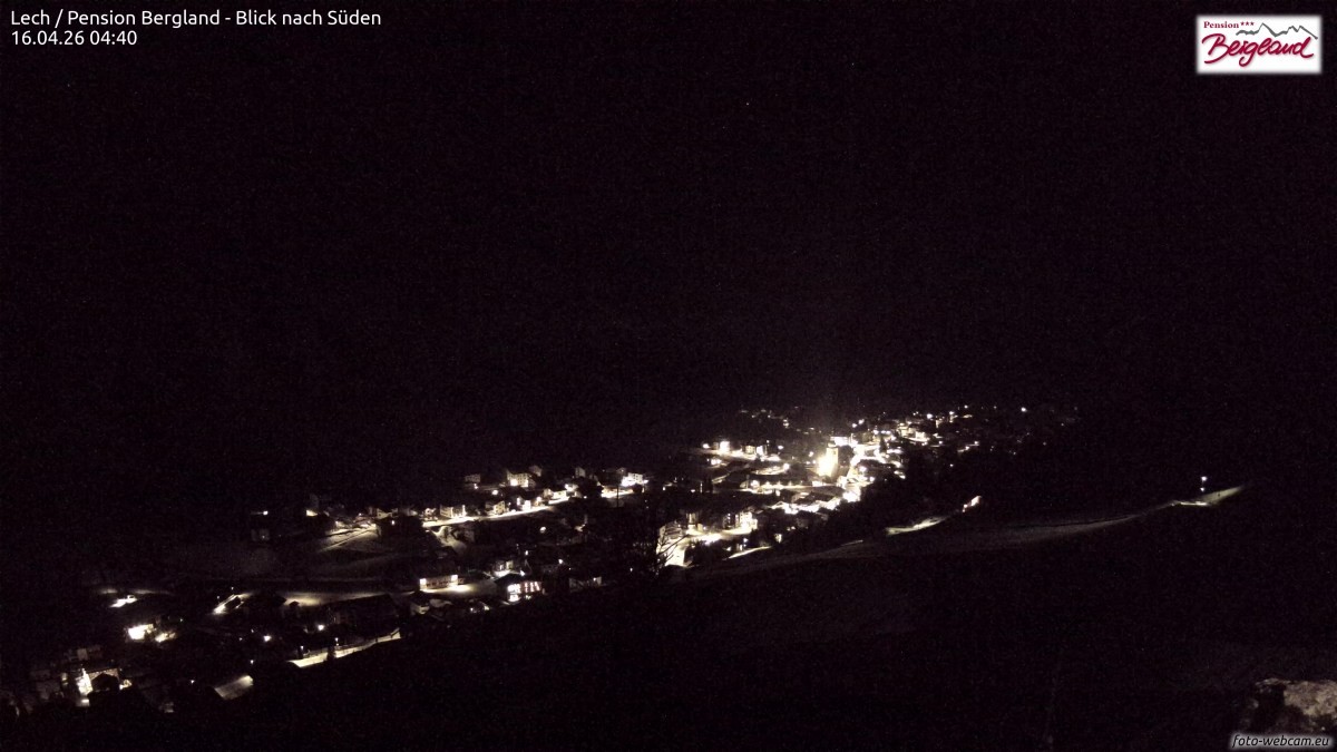 Archived image Webcam Lech am Arlberg - Guesthouse Bergland