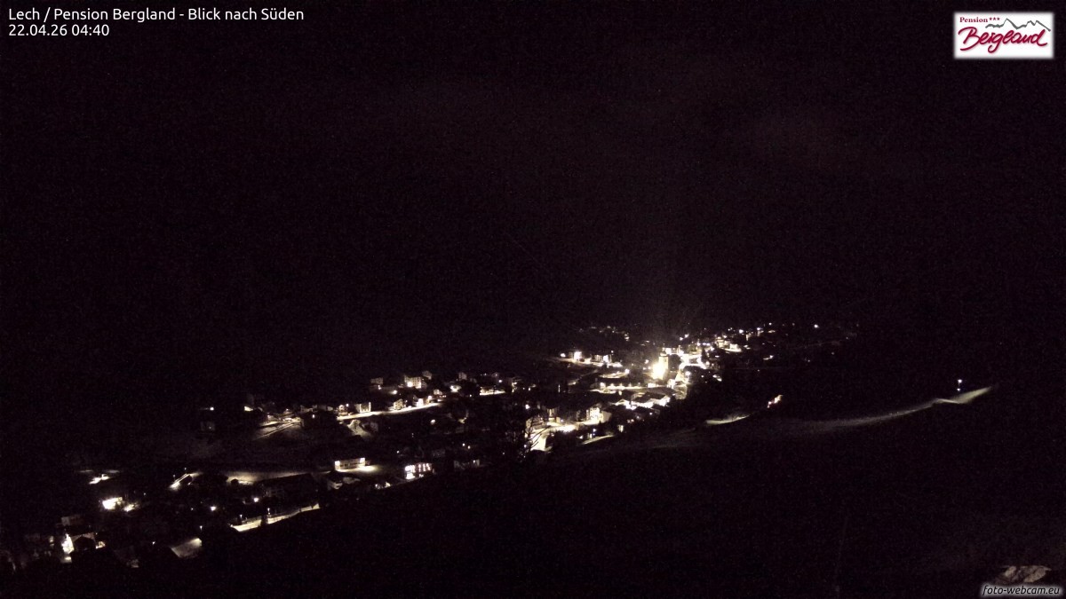 Archived image Webcam Lech am Arlberg - Guesthouse Bergland