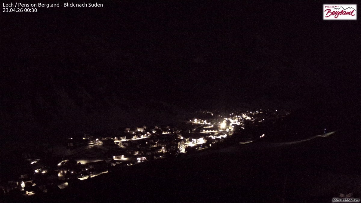 Archived image Webcam Lech am Arlberg - Guesthouse Bergland