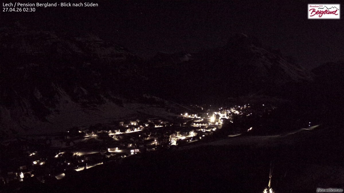 Archived image Webcam Lech am Arlberg - Guesthouse Bergland