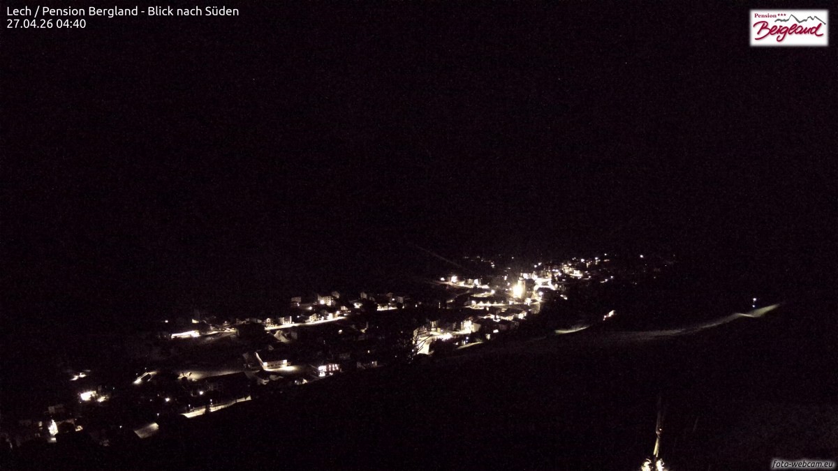 Archived image Webcam Lech am Arlberg - Guesthouse Bergland